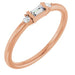 Ladies Natural Diamond Stackable Ring (SI2-SI3, GHI) — 14K Rose Gold