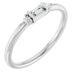 Ladies Natural Diamond Stackable Ring (SI2-SI3, GHI) — Platinum