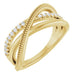Ladies Natural Diamond Criss-Cross Ring (SI2-SI3, G-H) — 14K Yellow Gold