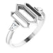 Ladies Natural Diamond Geometric Ring (VS, GHI) — 14K White Gold