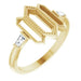Ladies Natural Diamond Geometric Ring (SI2-SI3, GHI) — 14K Yellow Gold