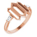 Ladies Natural Diamond Geometric Ring (SI2-SI3, GHI) — 14K Rose Gold