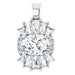 Ladies Natural White Sapphire Natural Diamond Pendant (Si2-Si3, G-H, Ghi) — Platinum