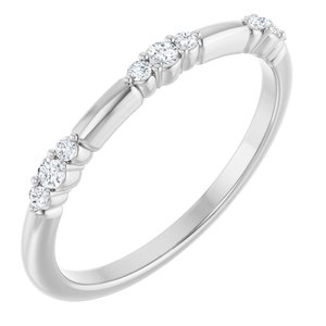 Ladies Natural Diamond Stackable Ring (SI2-SI3, G-H) — Platinum