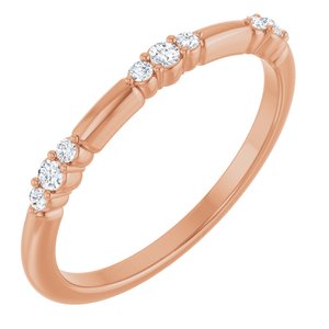 Ladies Natural Diamond Stackable Ring (I1, G-H) — 14K Rose Gold