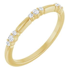 Ladies Natural Diamond Stackable Ring (I1, G-H) — 14K Yellow Gold