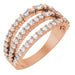 Ladies Natural Diamond Stacked Ring (SI2-SI3, GHI) — 14K Rose Gold
