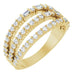 Ladies Natural Diamond Stacked Ring (SI2-SI3, GHI) — 14K Yellow Gold