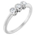 Ladies Natural Diamond Three-Stone Ring (SI2-SI3, G-H) — Platinum
