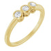 Ladies Natural Diamond Three-Stone Ring (I1, G-H) — 14K Yellow Gold