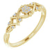 Ladies Natural Diamond Vintage-Inspired Ring (I1, G-H) — 14K Yellow Gold