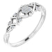 Ladies Natural Diamond Vintage-Inspired Ring (I1, G-H) — Sterling Silver