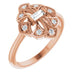 Ladies Natural Diamond Vintage-Inspired Ring (SI2-I1, GHI) — 14K Rose Gold