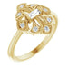 Ladies Natural Diamond Vintage-Inspired Ring (SI2-I1, GHI) — 14K Yellow Gold