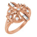 Ladies Natural Diamond Vintage-Inspired Ring (SI2-I1, GHI) — 14K Rose Gold