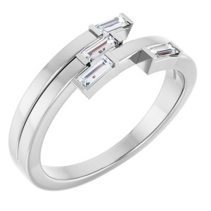 Ladies Natural Diamond Geometric Ring (SI2-SI3, G-H) — Platinum