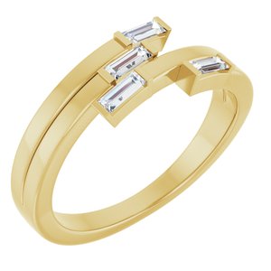 Ladies Natural Diamond Geometric Ring (I1, G-H) — 14K Yellow Gold
