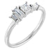 Ladies Natural Diamond Stackable Geometric Ring (SI2-I1, GHI) — Sterling Silver
