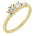 Ladies Natural Diamond Stackable Geometric Ring (SI2-I1, GHI) — 14K Yellow Gold