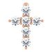 Ladies Natural Diamond Cross Pendant (I1, G-H) — 14K Rose Gold