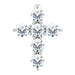 Ladies Natural Diamond Cross Pendant (Si2-Si3, G-H) — Platinum