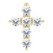 Ladies Natural Diamond Cross Pendant (I1, G-H) — 14K Yellow Gold