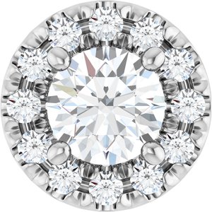 Ladies Natural Diamond Pendant (I1, G-H) — Platinum