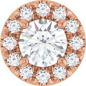 Ladies Natural Diamond Pendant (I1, G-H) — 14K Rose Gold
