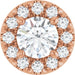 Ladies Natural Diamond Pendant (I1, G-H) — 14K Rose Gold