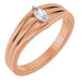 Ladies Natural Diamond Geometric Ring (I1, GHI) — 14K Rose Gold