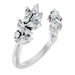 Ladies Natural Diamond Bypass Ring (Si2-Si3, Ghi) — Platinum