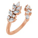 Ladies Natural Diamond Bypass Ring (I1, Ghi) — 14K Rose Gold