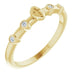 Ladies Natural Diamond Stackable Cross Ring (I1, G-H) — 14K Yellow Gold