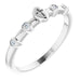 Ladies Natural Diamond Stackable Cross Ring (SI2-SI3, G-H) — Platinum