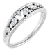 Ladies Natural Diamond Negative Space Ring (SI2-I1, GHI) — Sterling Silver