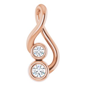 Ladies Natural Diamond Hold You Forever® Pendant (I1, G-H) — 14K Rose Gold