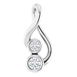 Ladies Natural Diamond Hold You Forever® Pendant (Si2-Si3, G-H) — Platinum