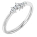 Ladies Natural Diamond Stackable Cluster Ring (I1, G-H) — Sterling Silver