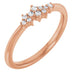 Ladies Natural Diamond Stackable Cluster Ring (I1, G-H) — 14K Rose Gold