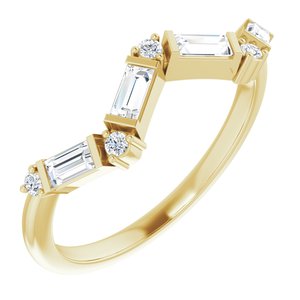 Ladies Natural Diamond Stackable Ring (I1, G-H) — 14K Yellow Gold