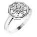 Ladies Natural Diamond Filigree Ring (I2, H+) — Sterling Silver