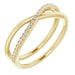 Ladies Natural Diamond Criss-Cross Ring (I1, H+) — 14K Yellow Gold