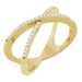 Ladies Natural Diamond Criss-Cross Ring (I1, H+) — 14K Yellow Gold