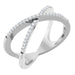 Ladies Natural Diamond Criss-Cross Ring (SI2-SI3, G-H) — Platinum