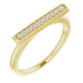 Ladies Natural Diamond Bar Ring (I1, H+) — 14K Yellow Gold