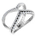 Ladies Natrual Diamond Negative Space Ring (I1, H+) — 14K White Gold