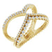 Ladies Natrual Diamond Negative Space Ring (I1, H+) — 14K Yellow Gold