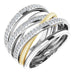 Ladies 14K White/ Natural Diamond Ring (I1, H+) — 14K White/Yellow Gold