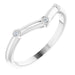 Ladies Natural Diamond Stackable V Ring (SI2-SI3, G-H) — Platinum