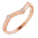 Ladies Natural Diamond Stackable V Ring (I1, G-H) — 14K Rose Gold